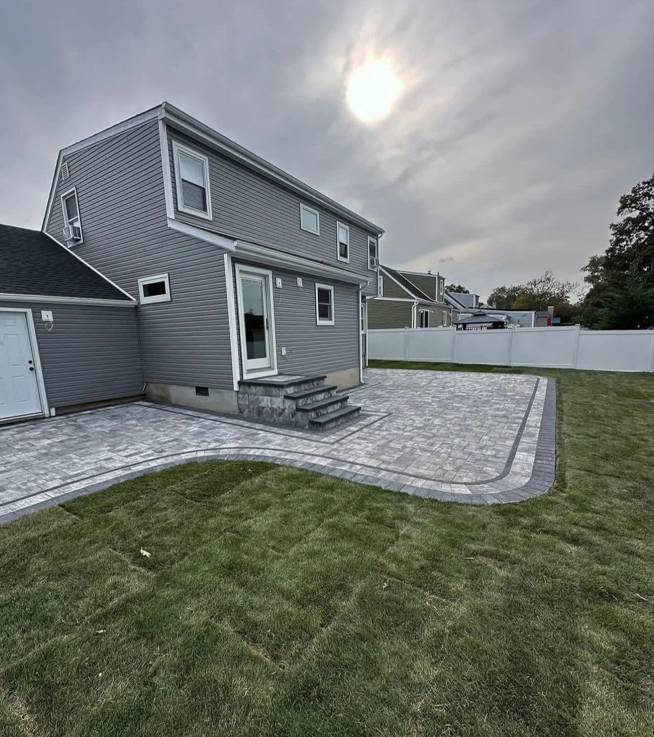 Backyard paver patio — Moncada project gallery