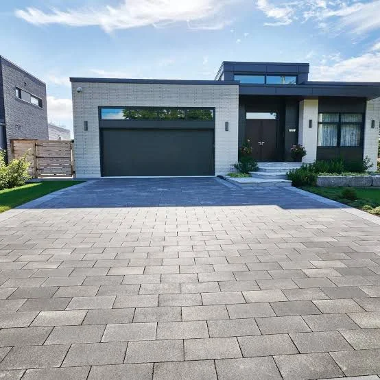 Modern exterior & paver approach — Moncada project gallery