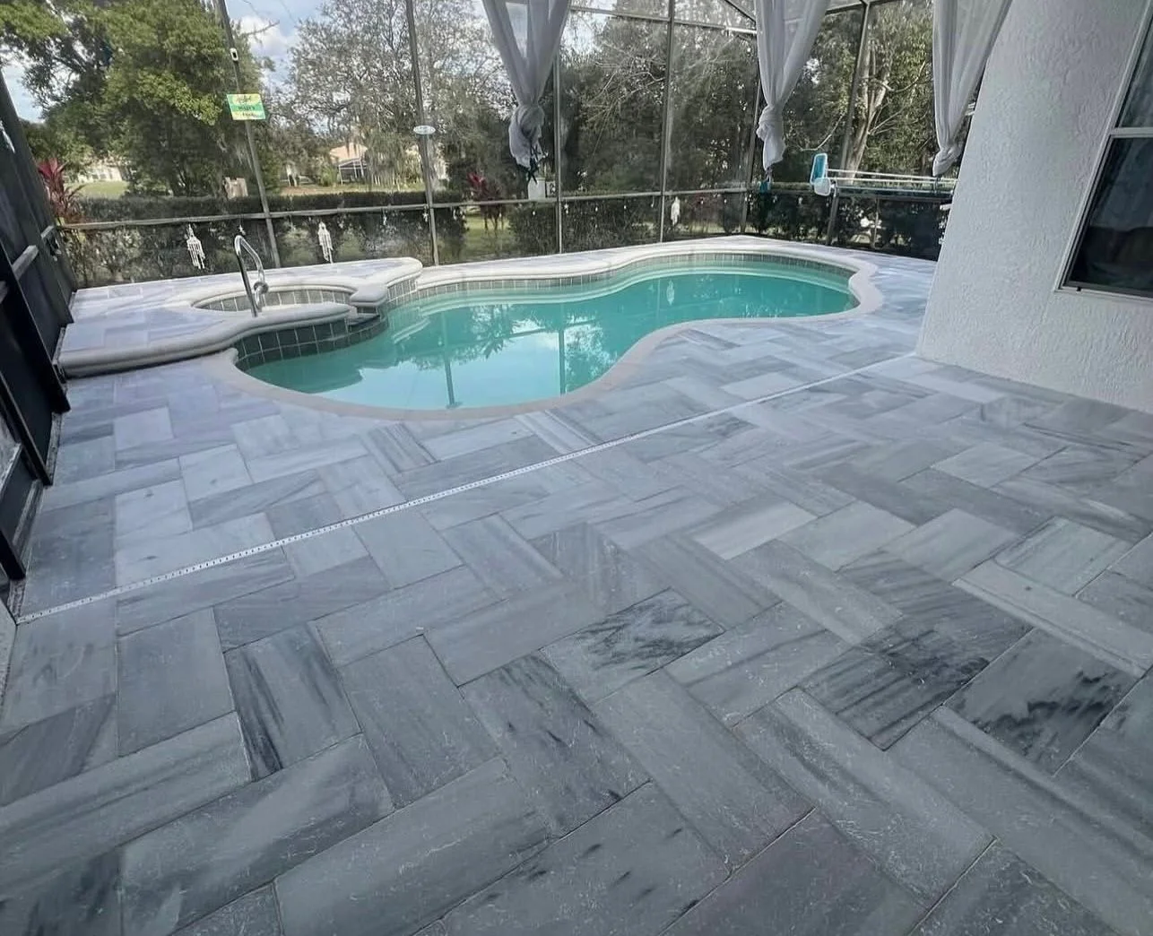 Pool deck & outdoor surfaces — Moncada project gallery